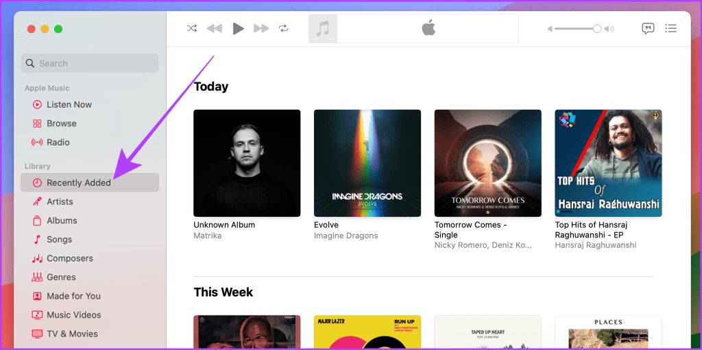 Recently Added Apple Music Mac