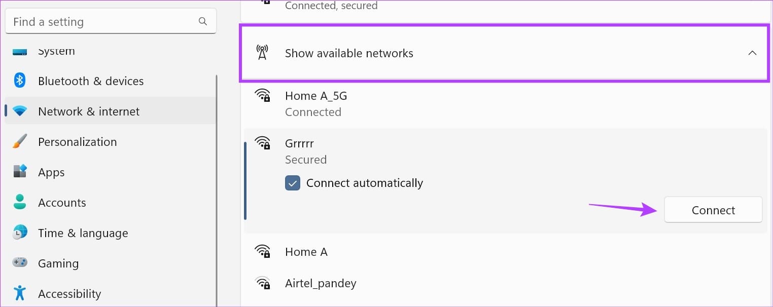 Reconnect to wifi