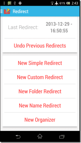 Redirect File Organizer