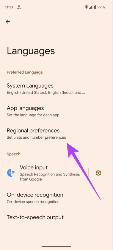 Regional Preferences