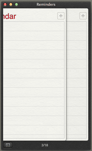 Reminders Scroll Lists