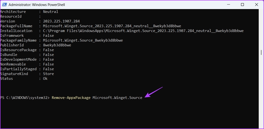 Remove-AppxPackage command in PowerShell