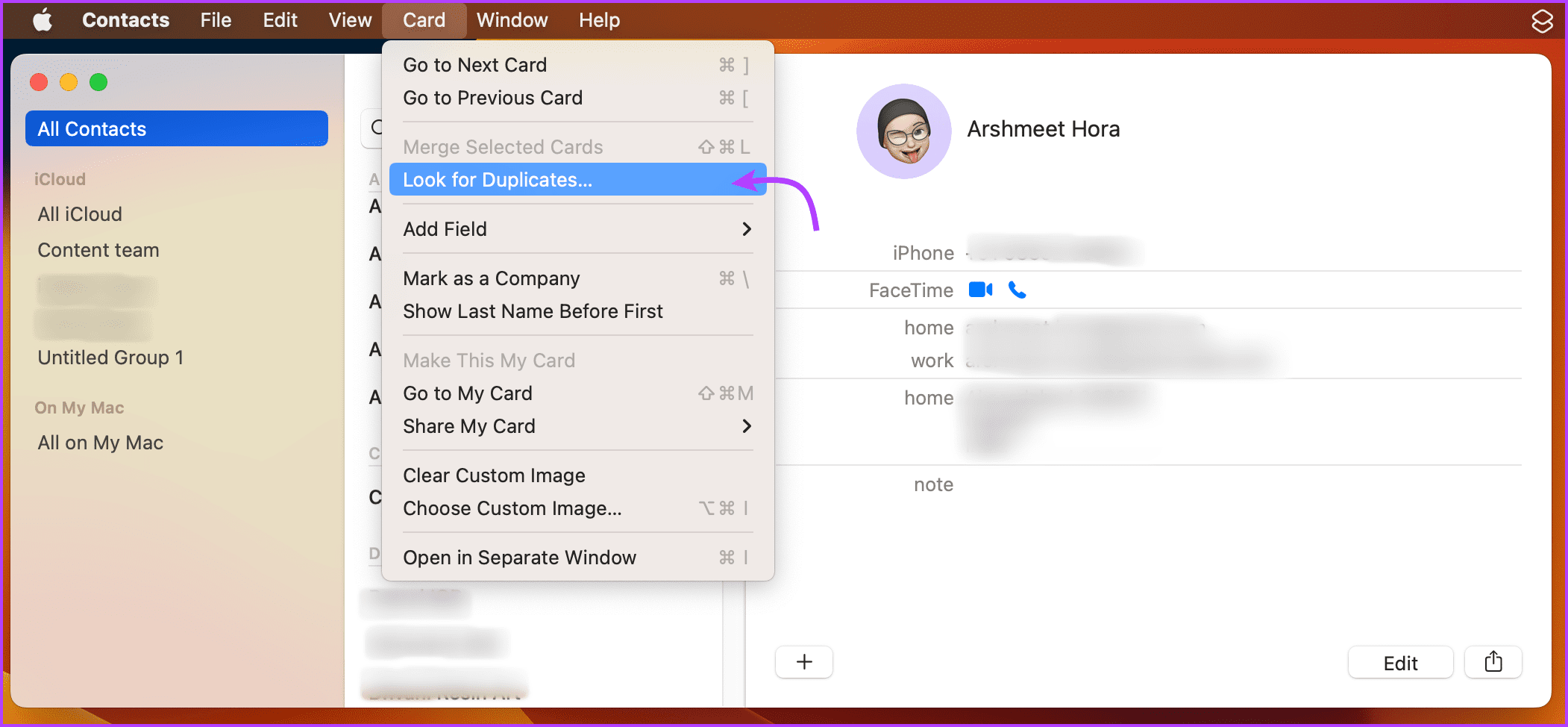 Remove Duplicate Contacts from iCloud Using a Mac 1