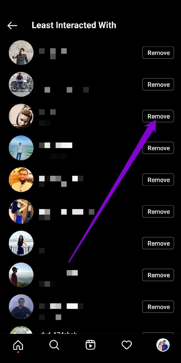 Remove Least Interactive Followers on Instagram