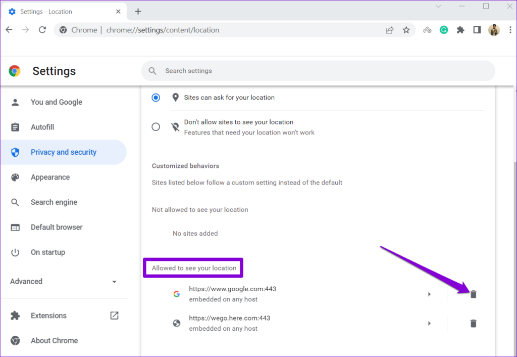 How to Disable or Enable Location Permission for Google Chrome ...