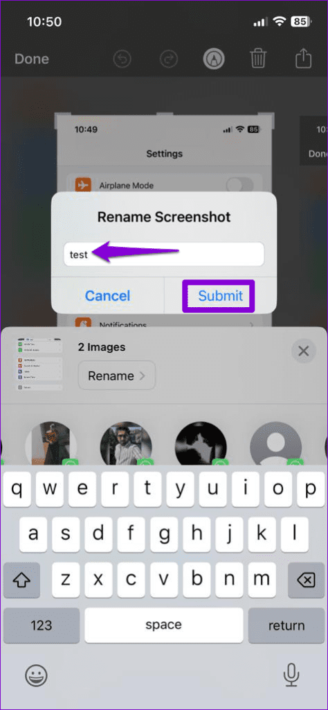 Rename a Screenshot on iPhone