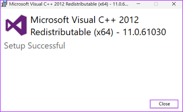 Repairing Visual C++ Redistributables