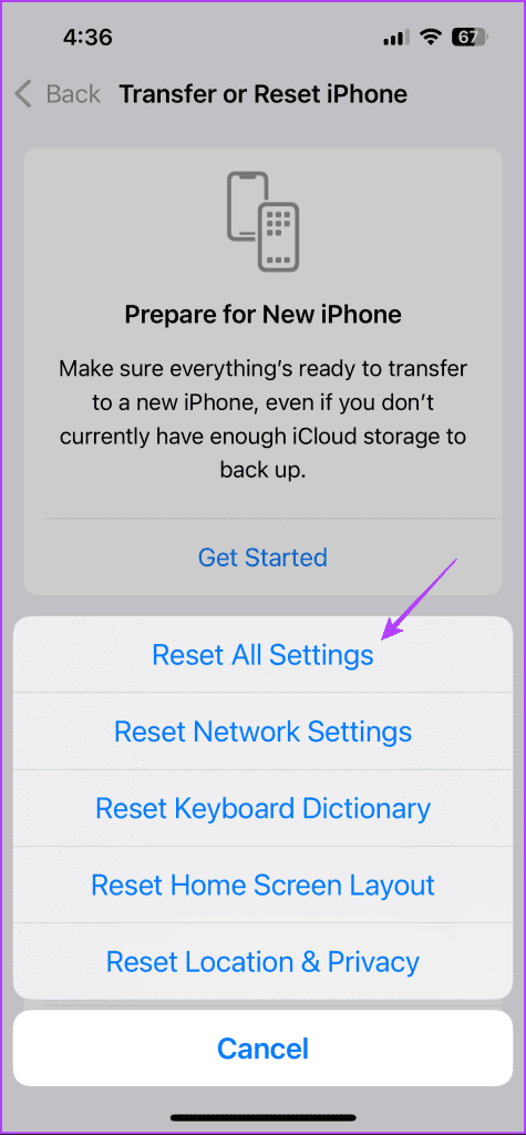 Reset All Settings 3