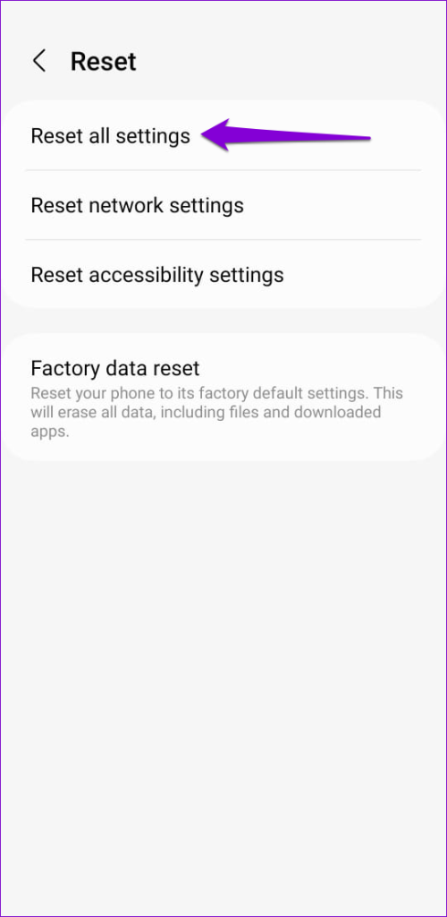 Reset All Settings on Android Phone