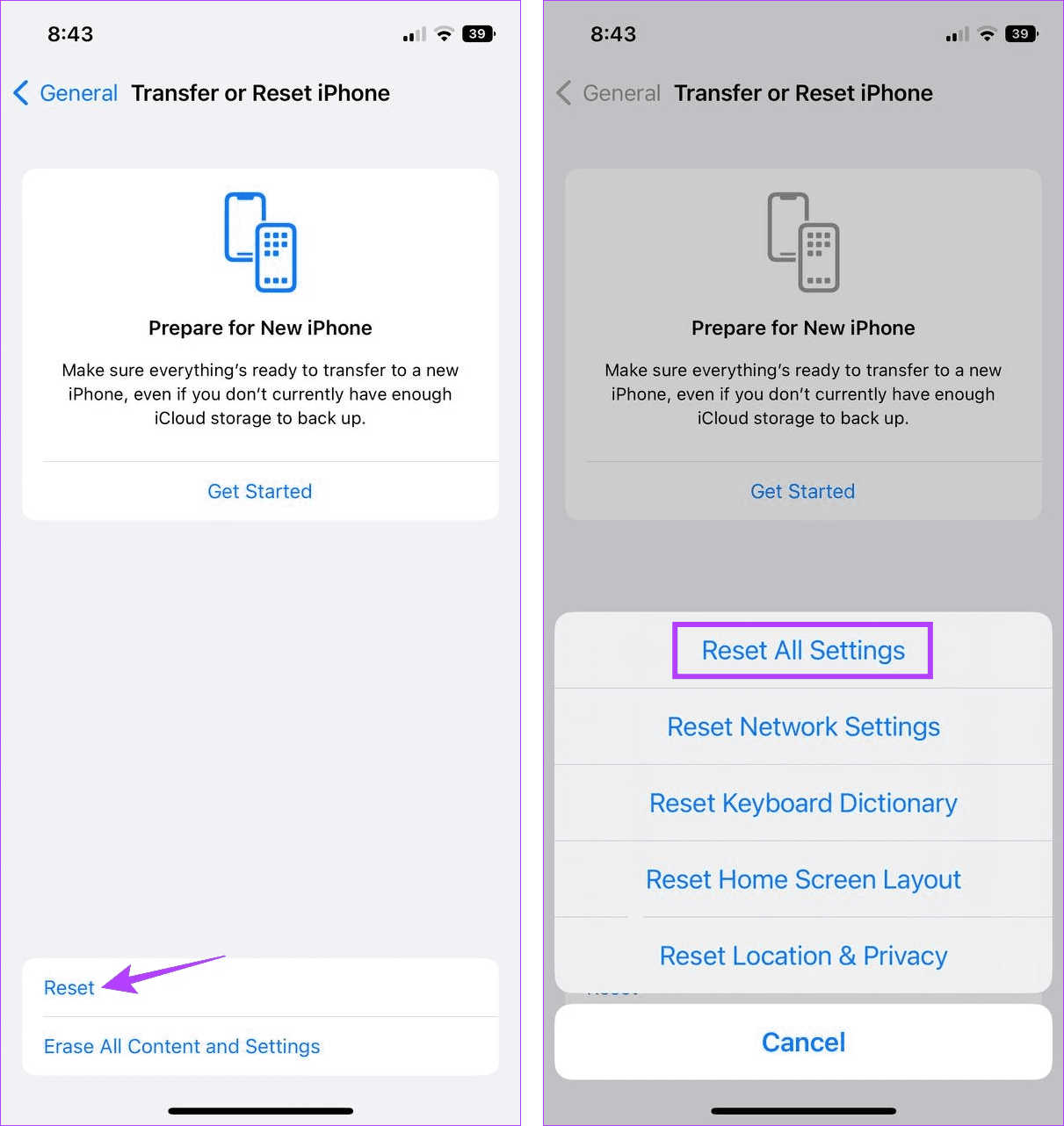 Reset All Settings on iPhone 10