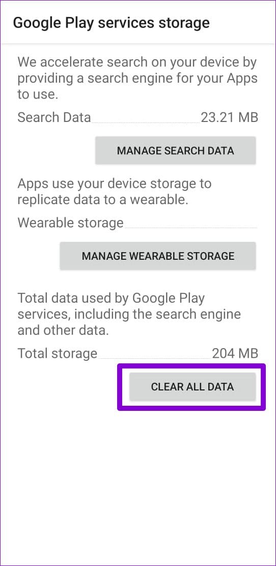 Reset Google Play Services on Android