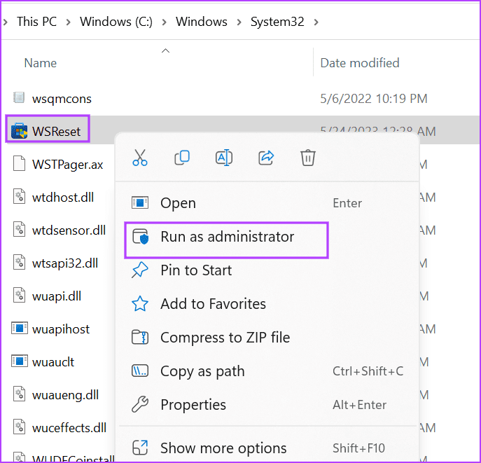 Reset Microsoft Store Using File Explorer