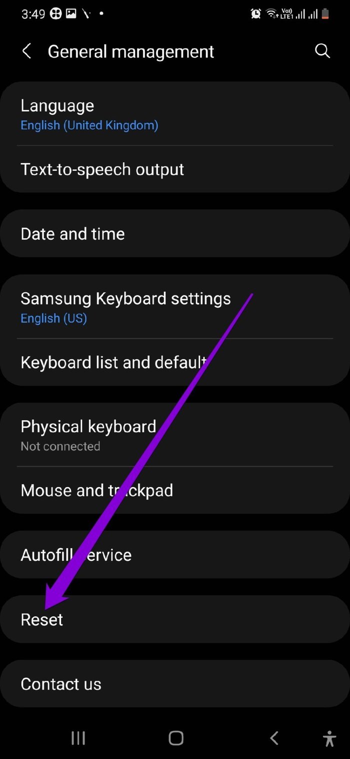 Reset Settings on Samsung Device