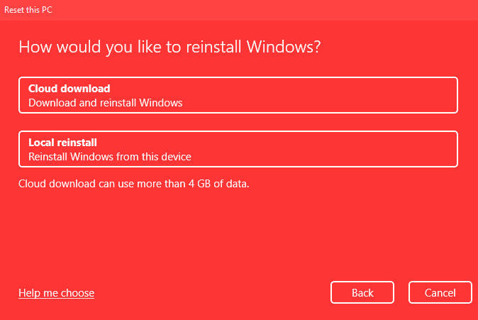 Windows 11 reinstall