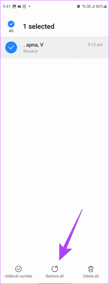 Restore all messages option