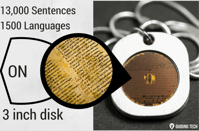 This Tiny Disk Has 1500 Languages Written on It