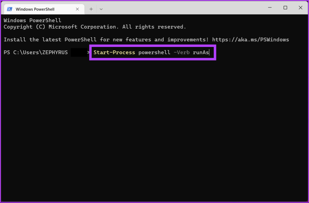 Switch from PowerShell to PowerShell Admin