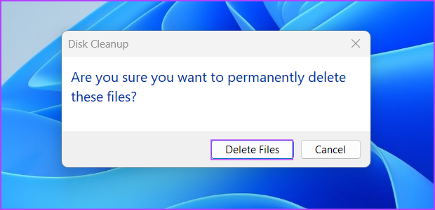 deleting all files in Disk cleanup