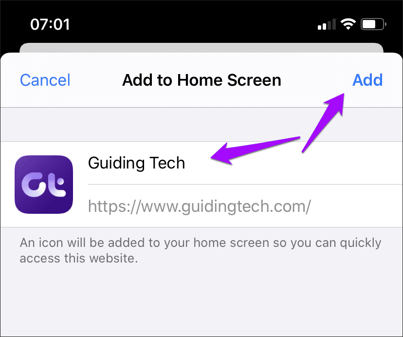 Safari Iphone Add Sites to Home Screen 8