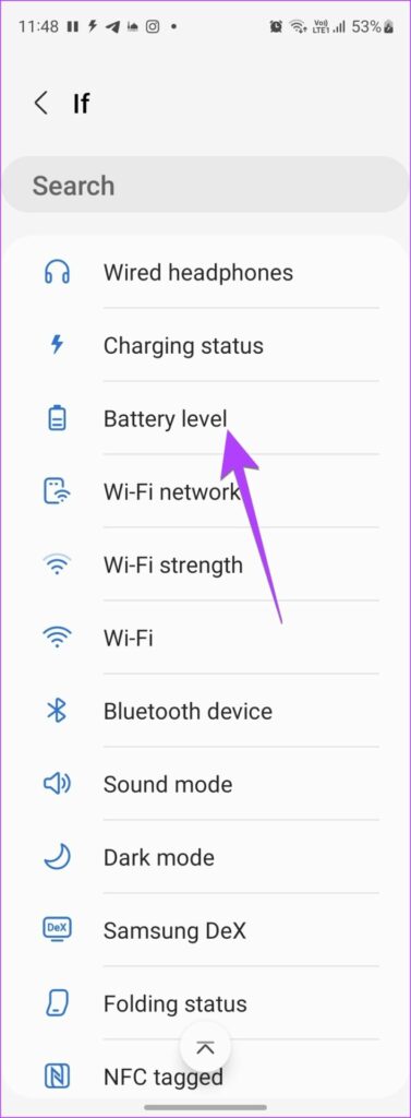 Samsung Settings Bixby Battery Level