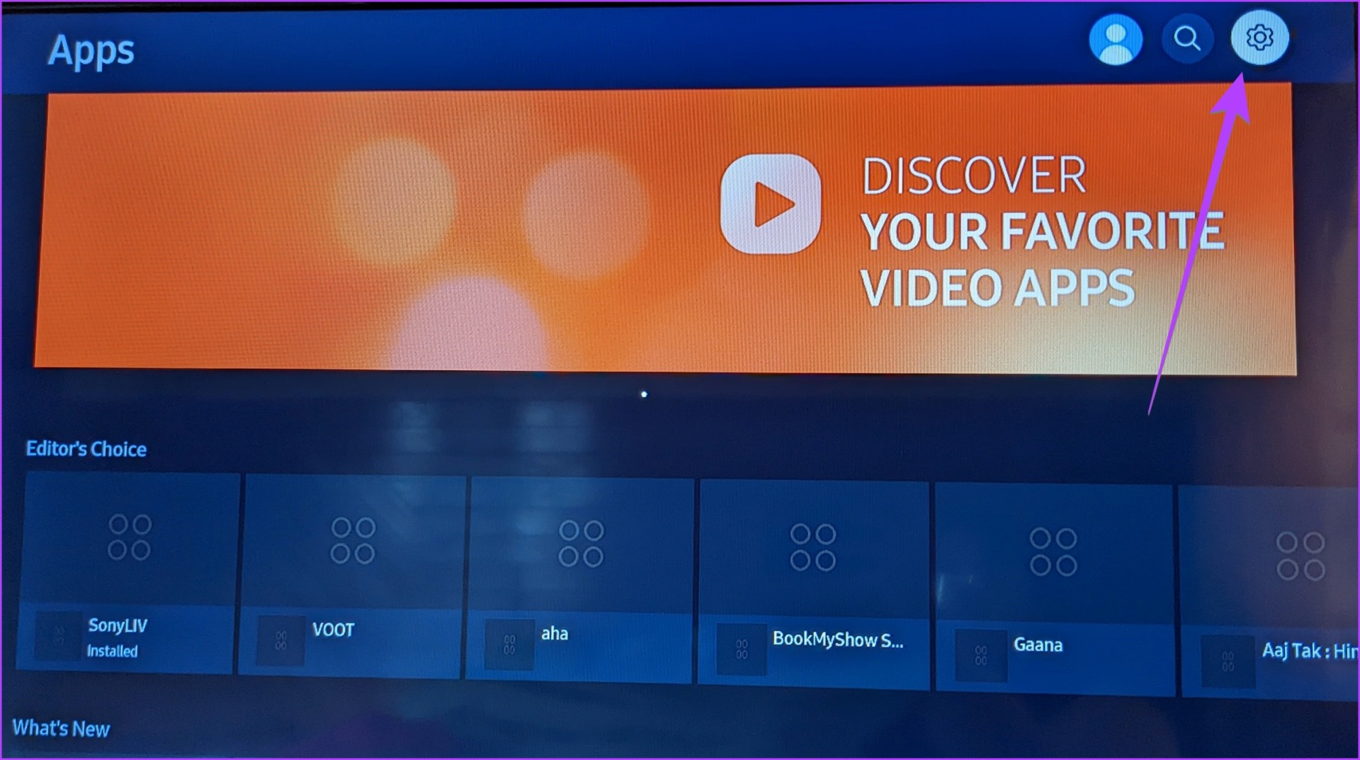 Samsung TV Apps Setting