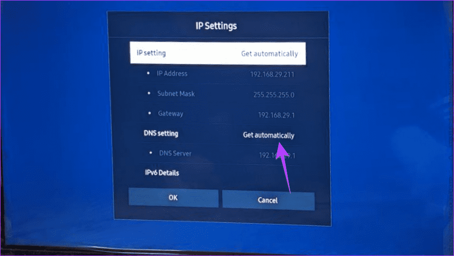 Samsung TV DNS Change