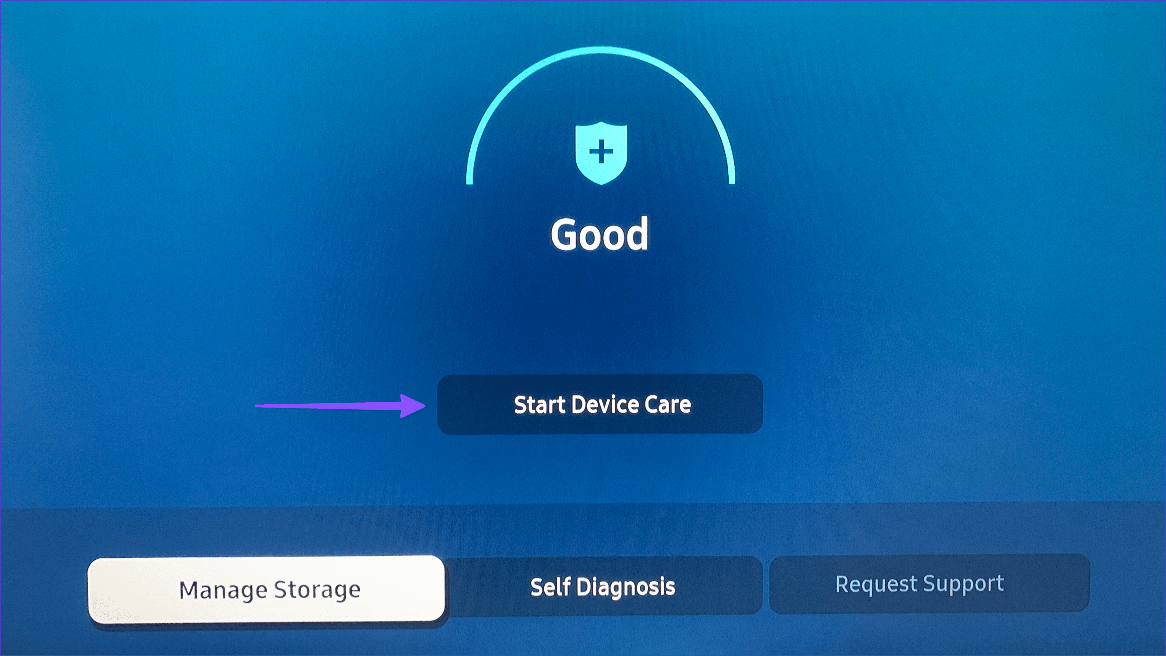 Select Start Device Care