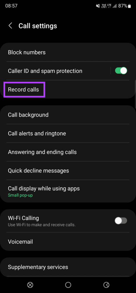 Record calls