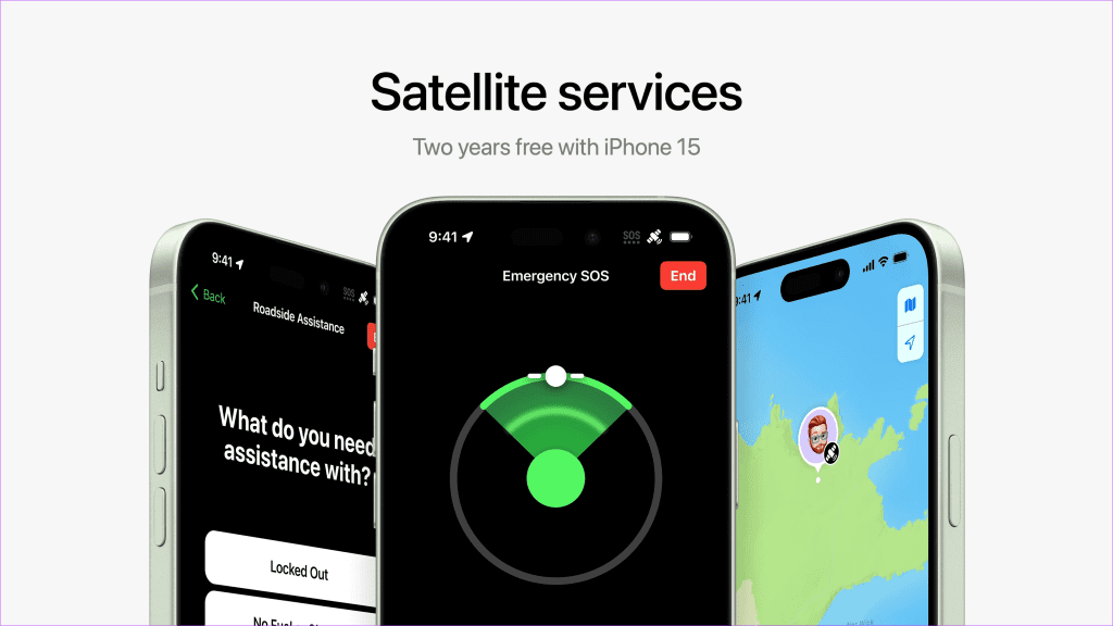 Satellite Services free with iPhone 15 iPhone 15 vs iPhone 14 iPhone 15 vs iPhone 14 with border