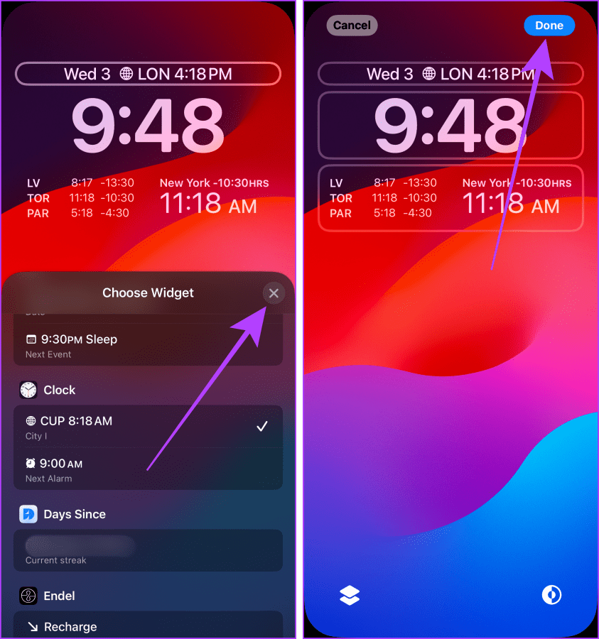 Save Clock on iPhone Lock Screen