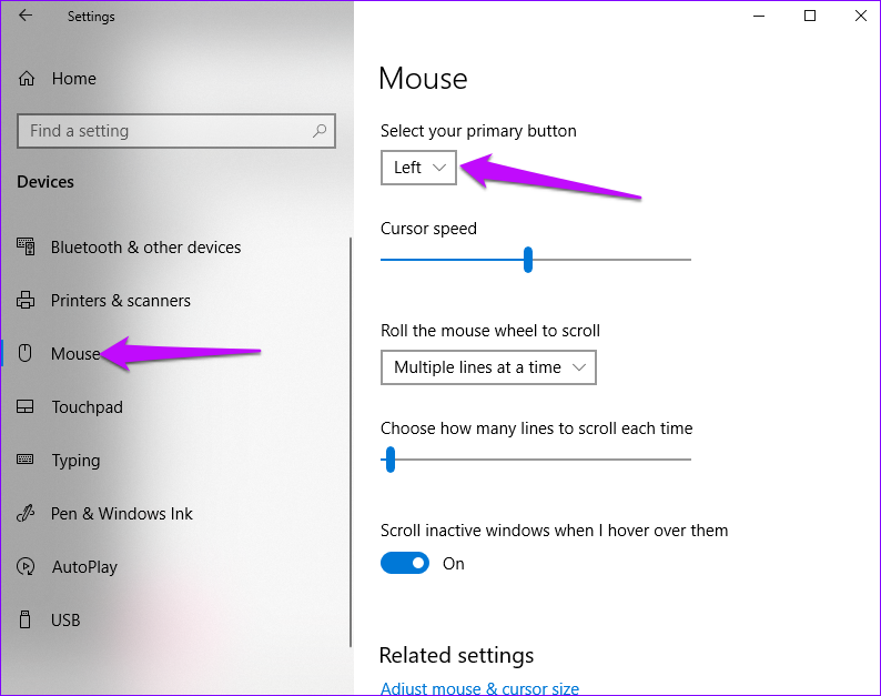 Save Mouse Click Button on Left