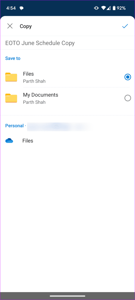 Save Shared Files on OneDrive 14