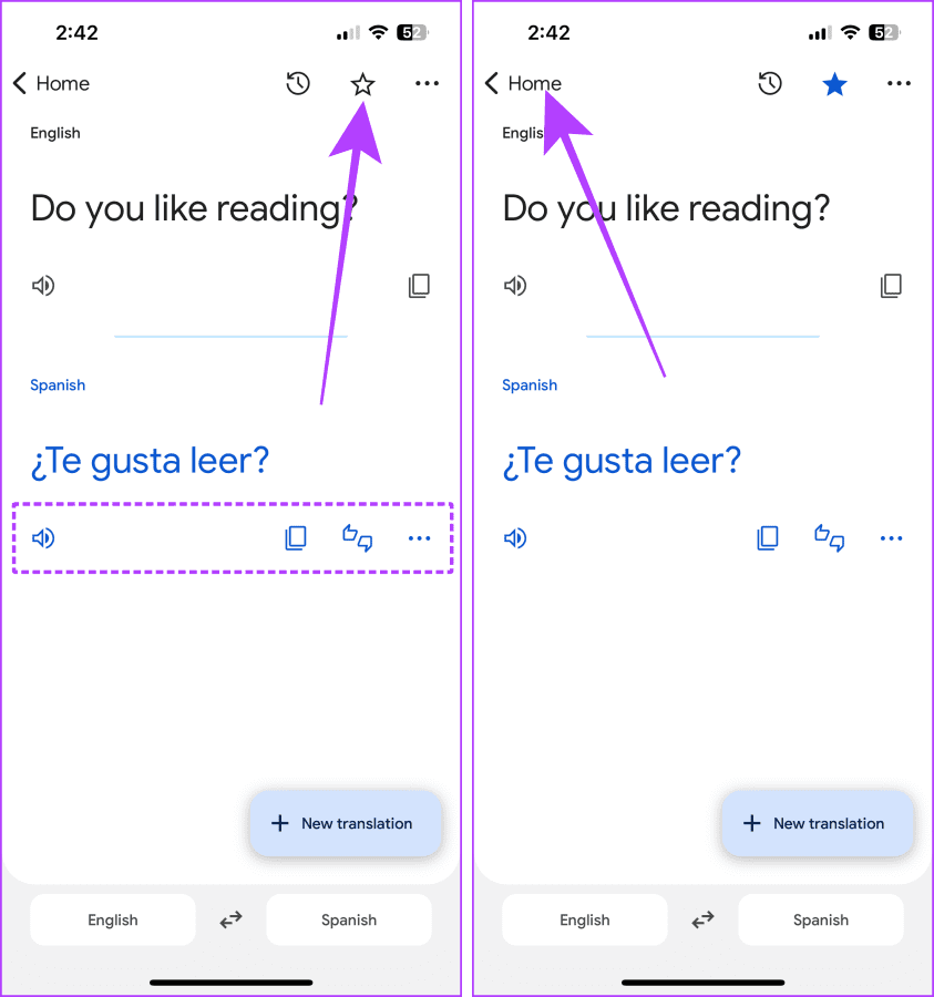Save a Phrase in Google Translate on iPhone