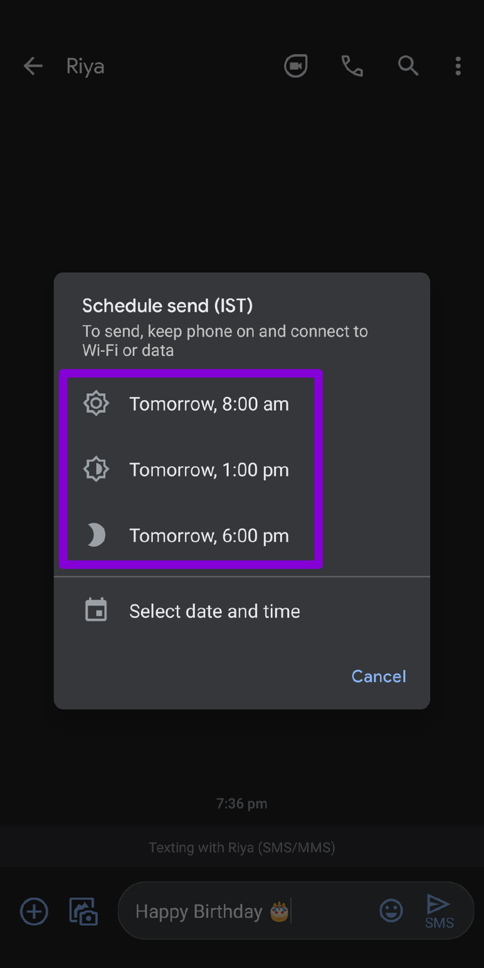 Schedule Send on Android