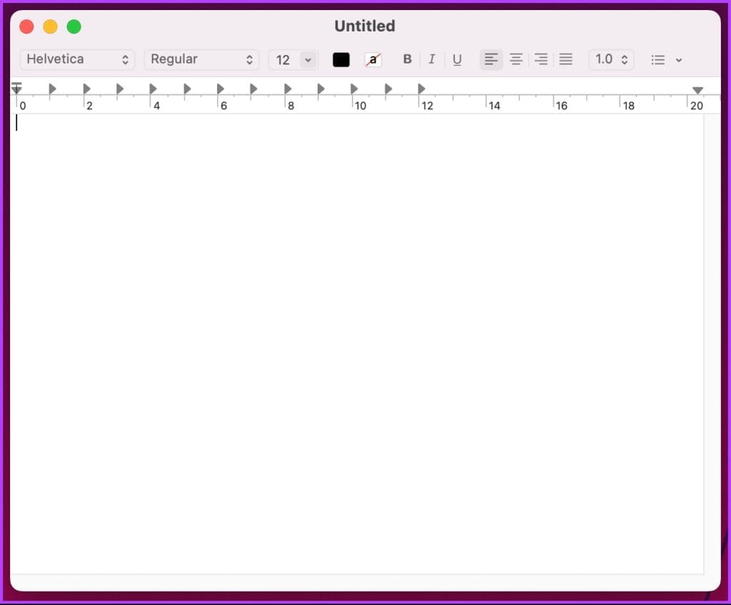 open a blank text document into view