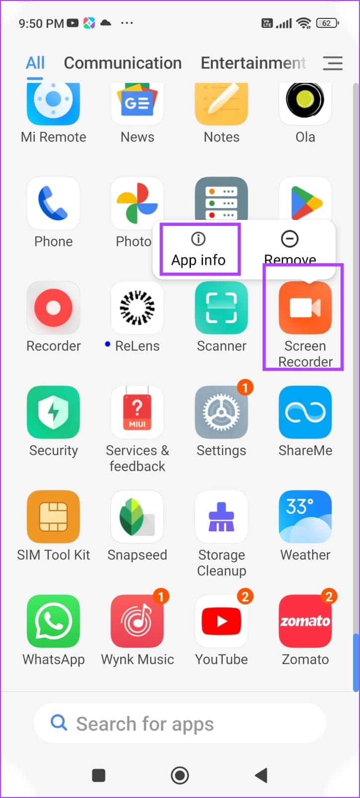 Screen Recorder App info