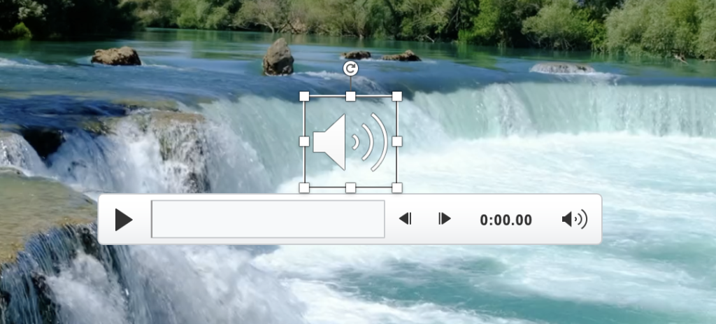 audio file in PowerPoint on Mac 