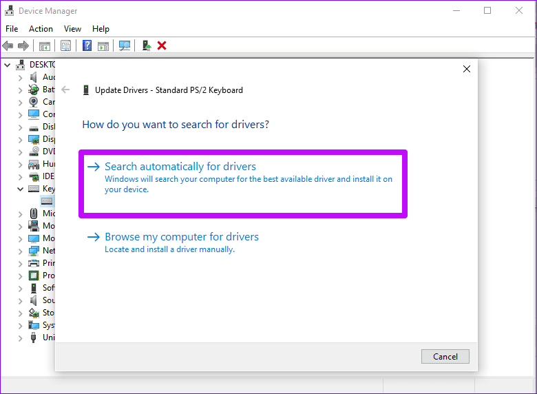Search Automatically to Update Drivers