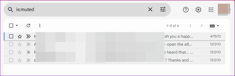 Search Muted Emails in Gmail