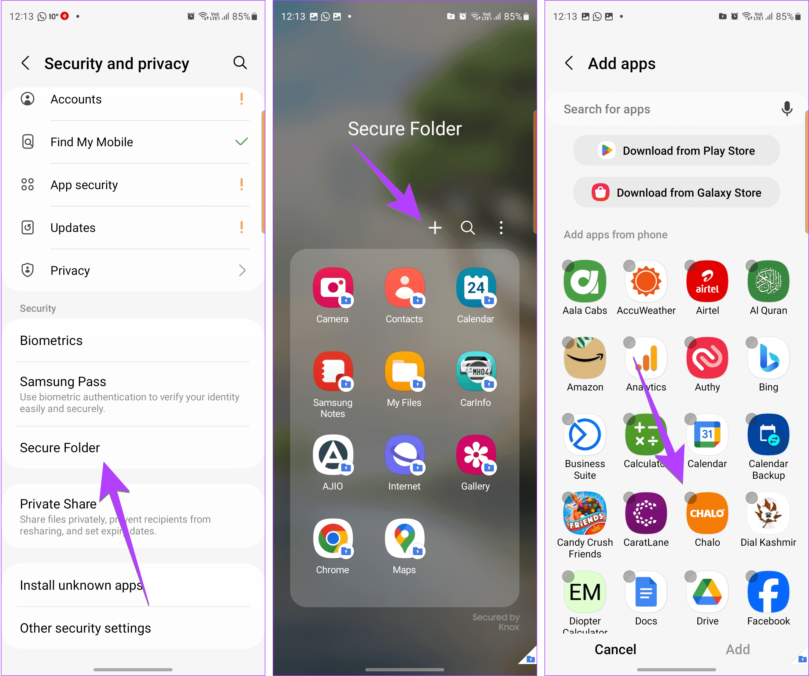 Secure Folder Samsung Galaxy