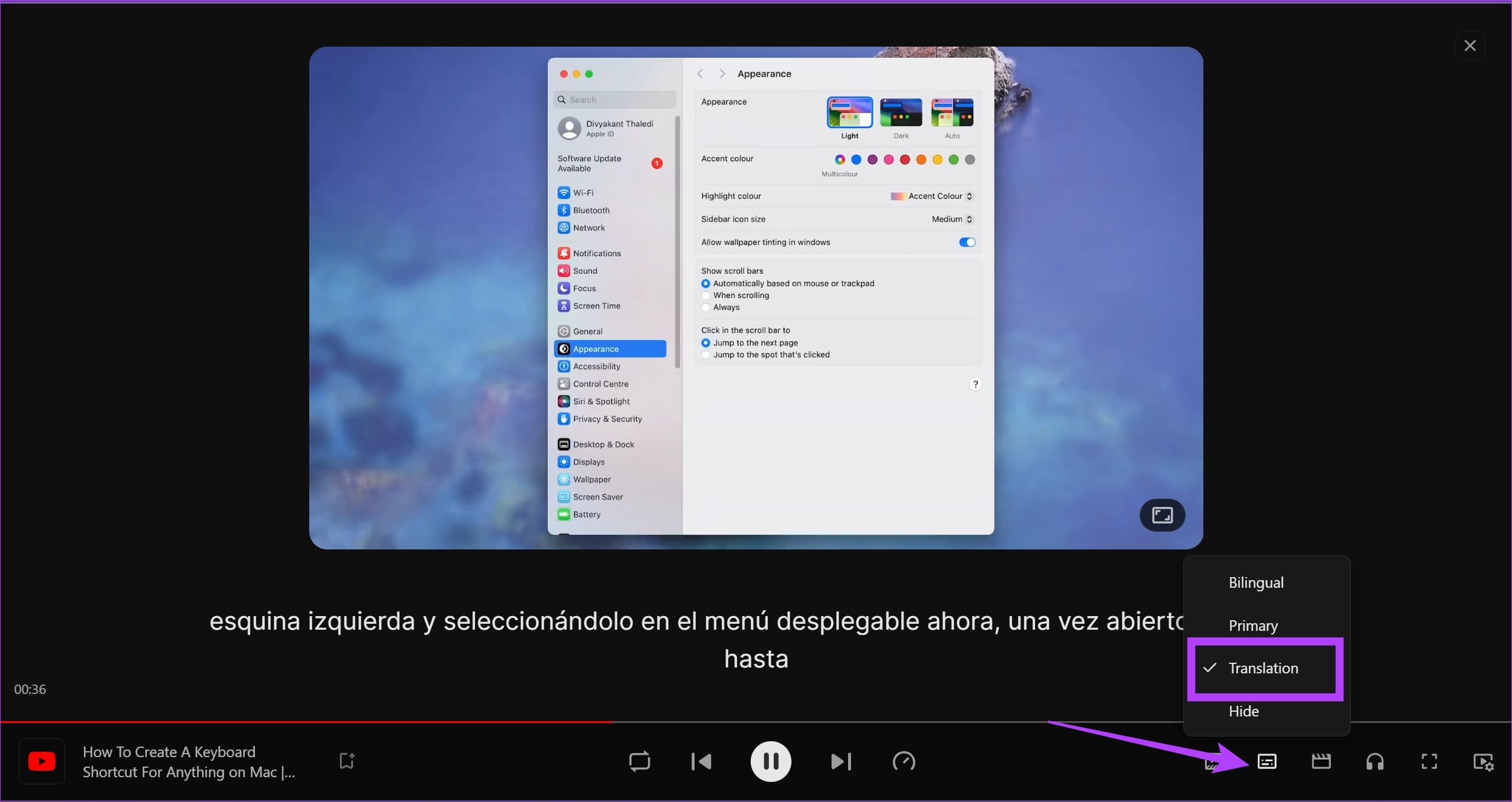 Select Translation Icon