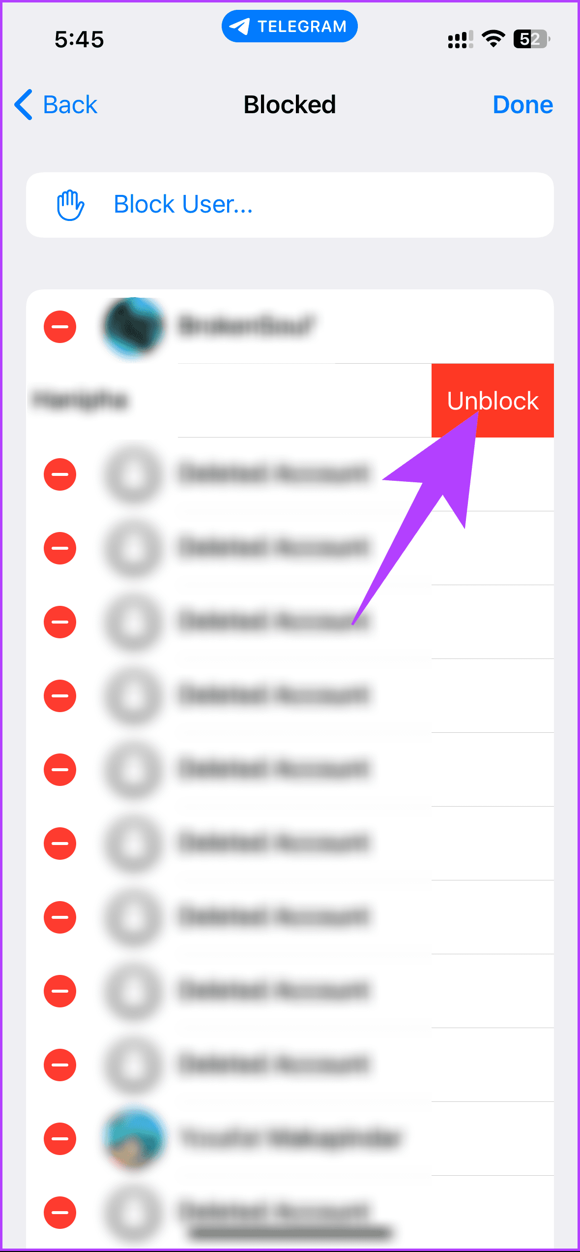 Select Unblock