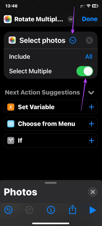 Select multiple photos