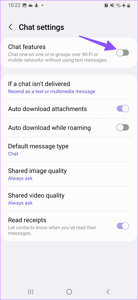Enable chat features