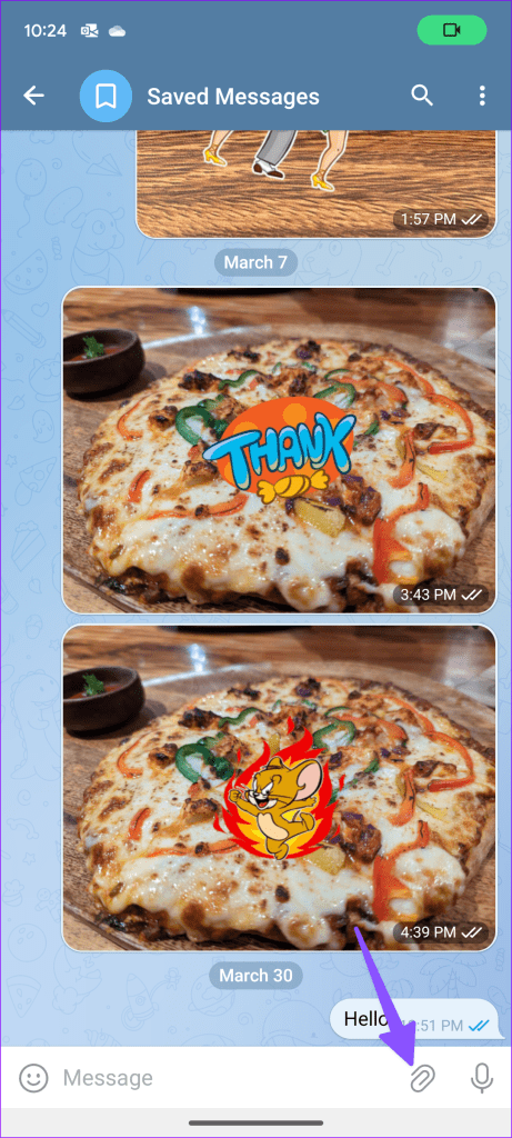 Attach files Telegram