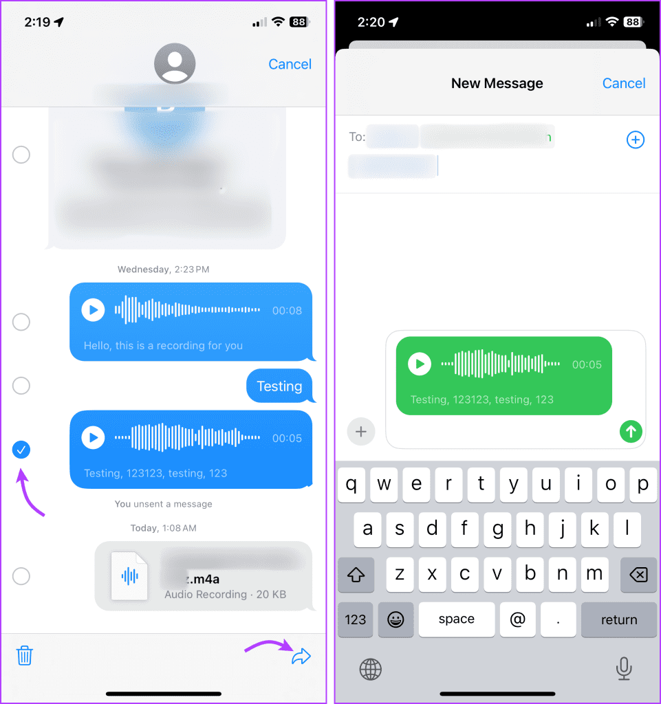 Send a Voice Message to Multiple Recipients 