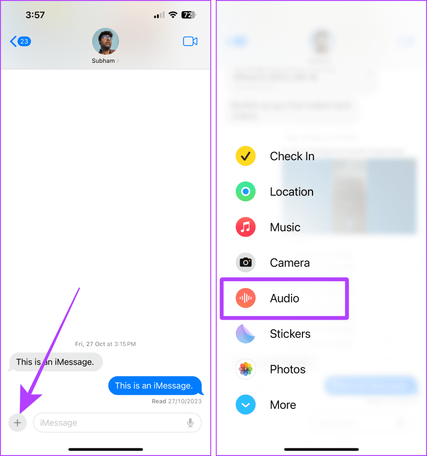 Send a Voice Message to Yourself on iMessage