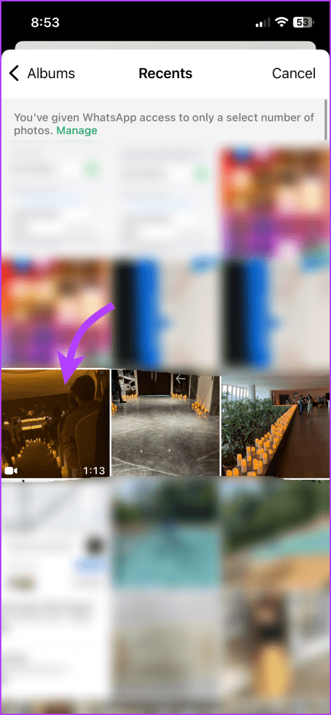 Browse and select the video