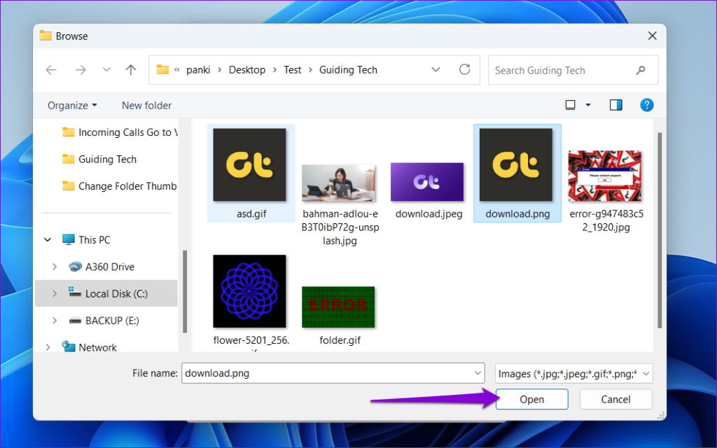 Set Custom Folder Picture in Windows
