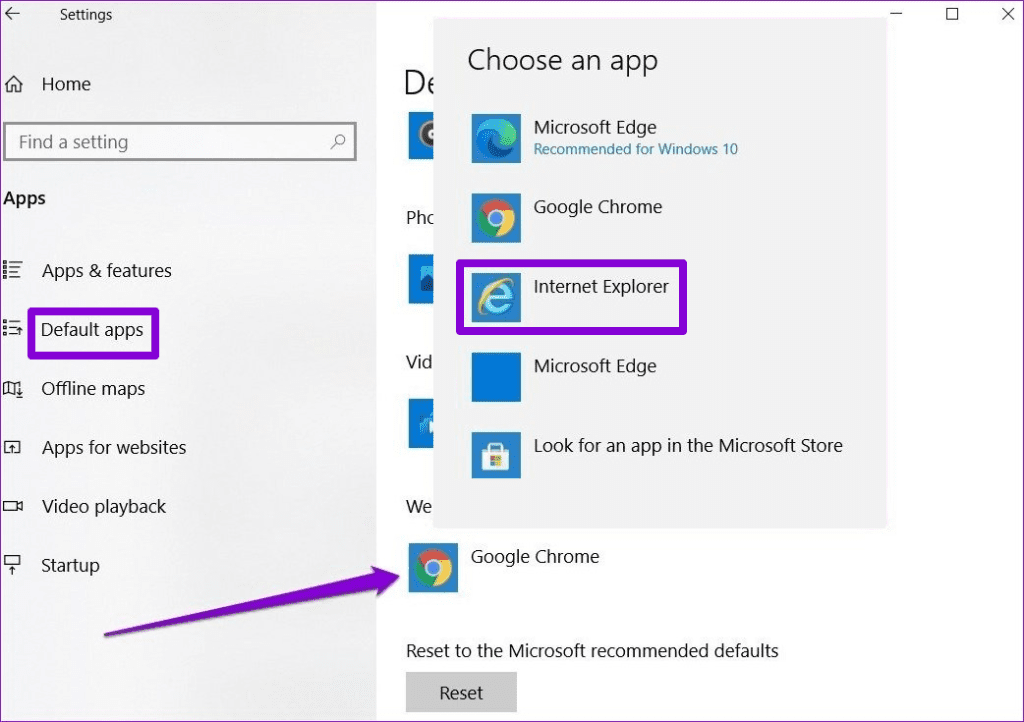 Set IE as Default Browser on Windows